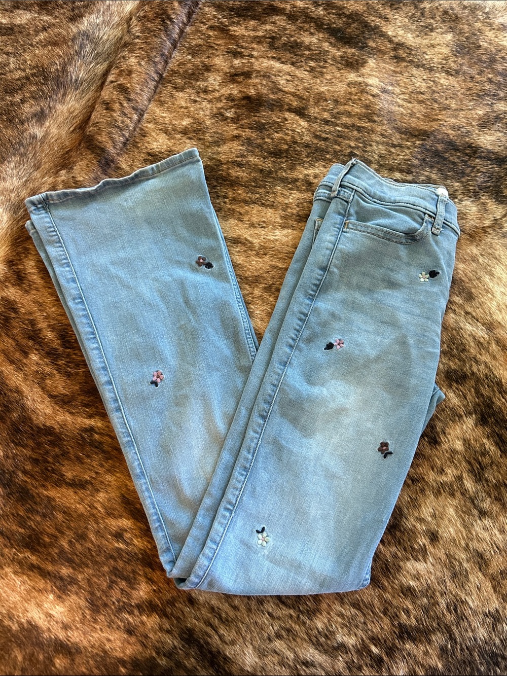 Abercrombie Kids Jeans - Embroidered Flowers